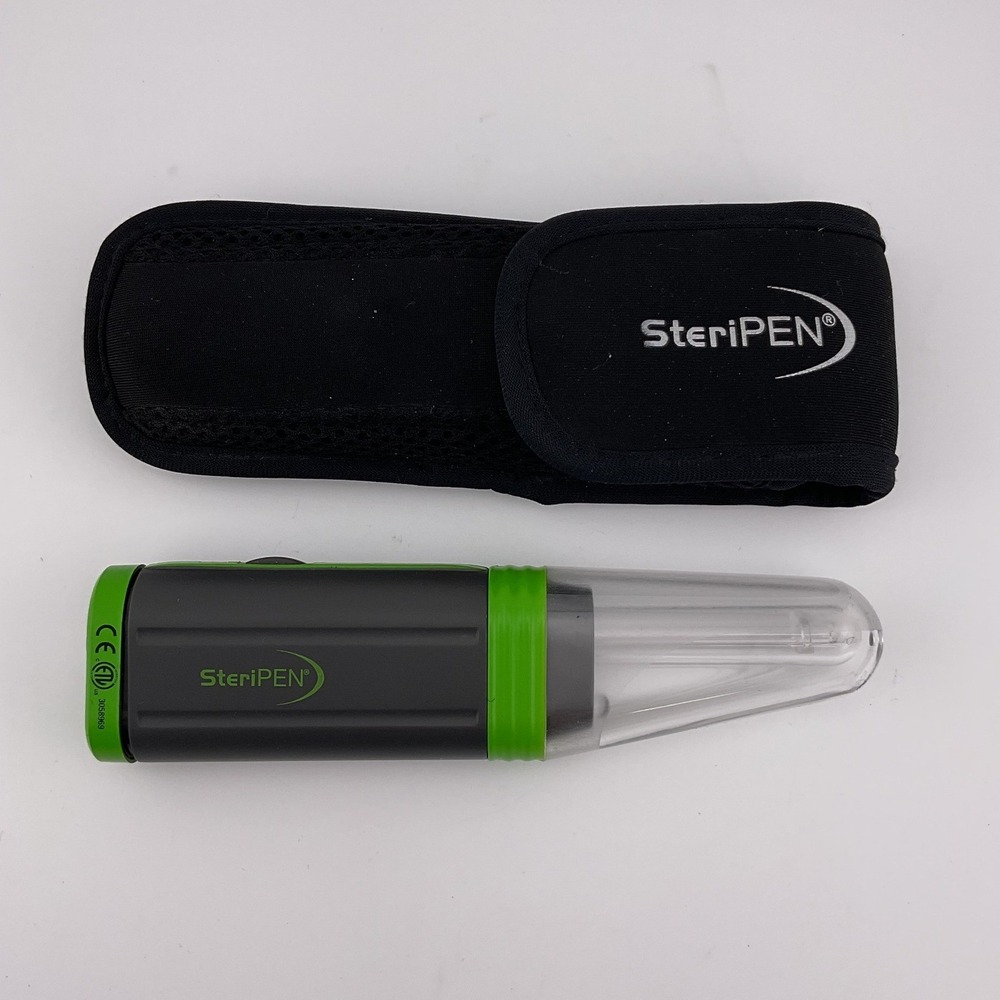 SteriPEN Adventurer Opti UV Water Purifier Portable Camping Hiking Gray Green